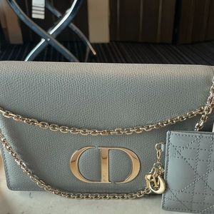 Greyish blue Christian Dior 2-in-1 30 Montaigne Bag